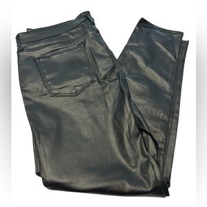 Social Standard by Sanctuary Black Faux Leather Pants Size 16